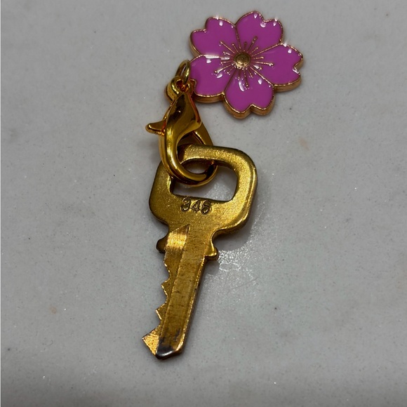 Louis Vuitton Gold and Pink Flower Keychain - Picture 6 of 6